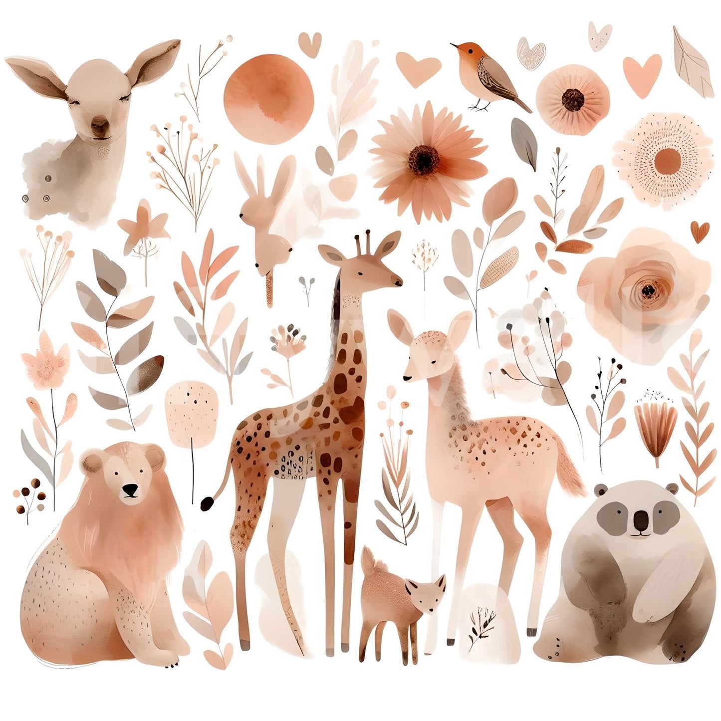 Relaxing Gentle Wild Haven wall mural for a peaceful room ambiance.
