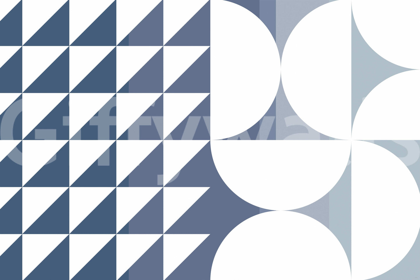 Fresque murale décalage symétrique