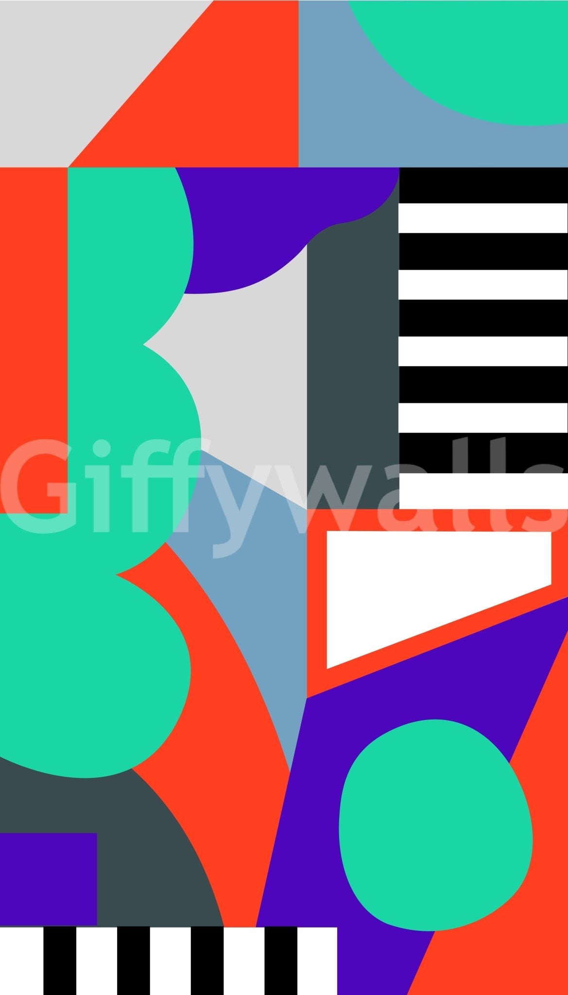 Dynamic geometric echo patterns creating a modern focal point