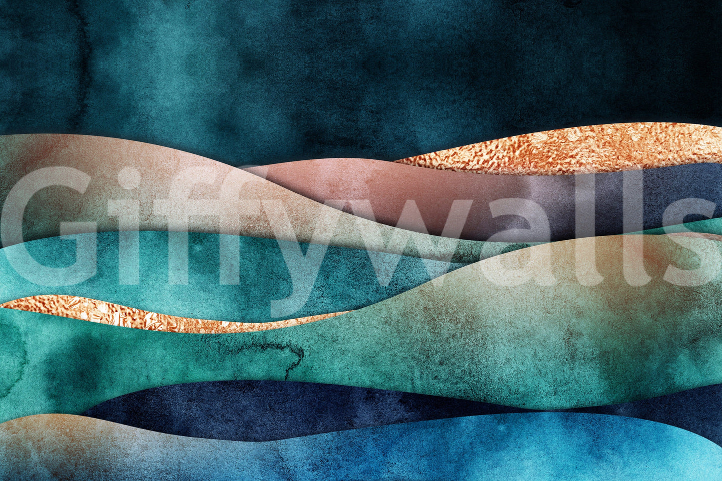 The wallpaper features a subtle, gold-veined pattern.