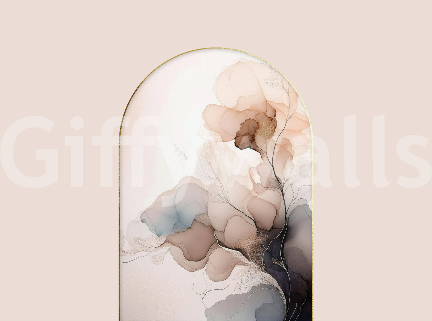 Delicate Floral Mist Wall Mural