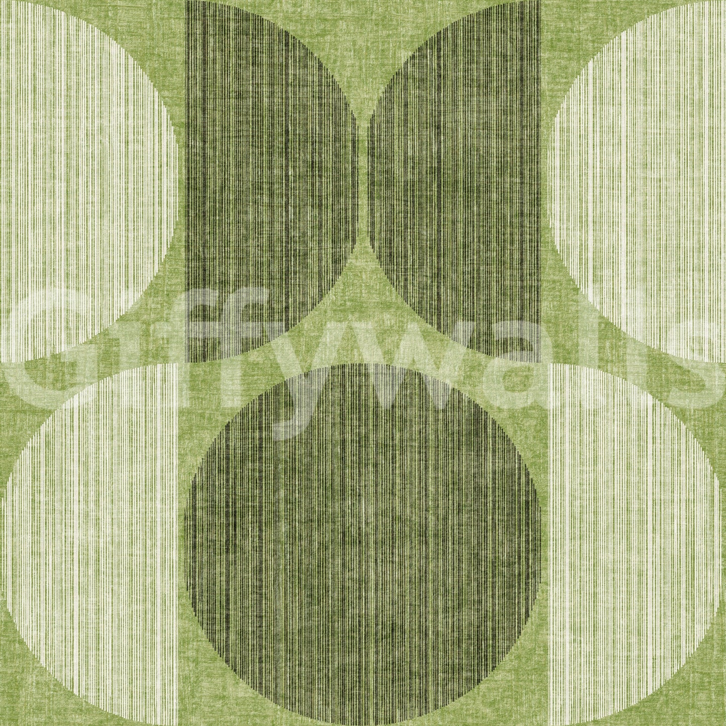 A high-quality green geometric wall mural for walls.