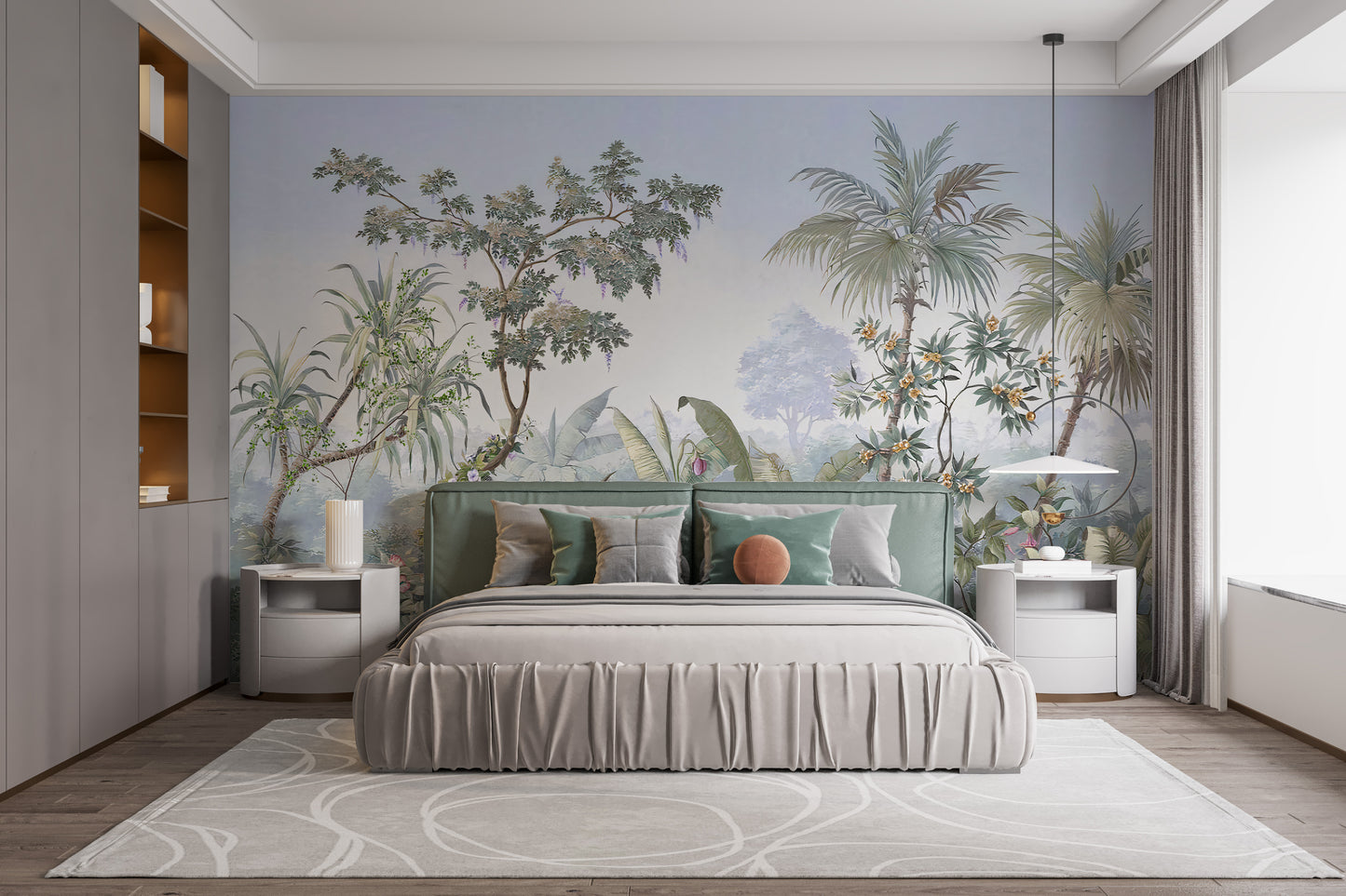 Watercolor Jungle Foliage Wallpaper