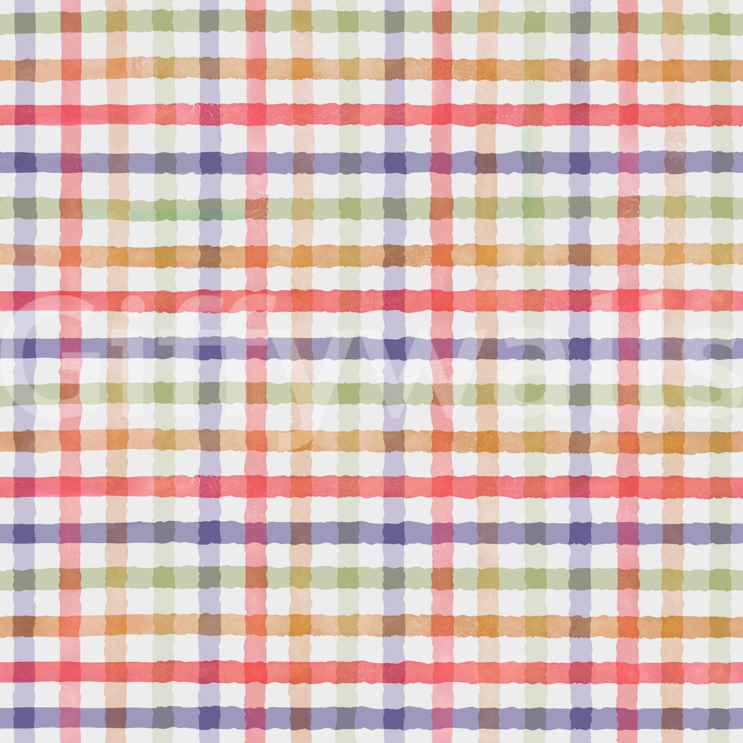 Modern and colorful checkered plaid wallpaper.