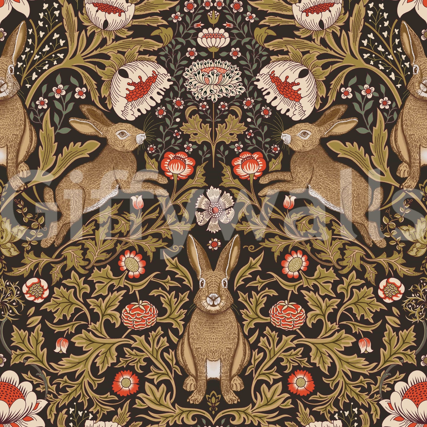 Papier peint Hare & Bloom