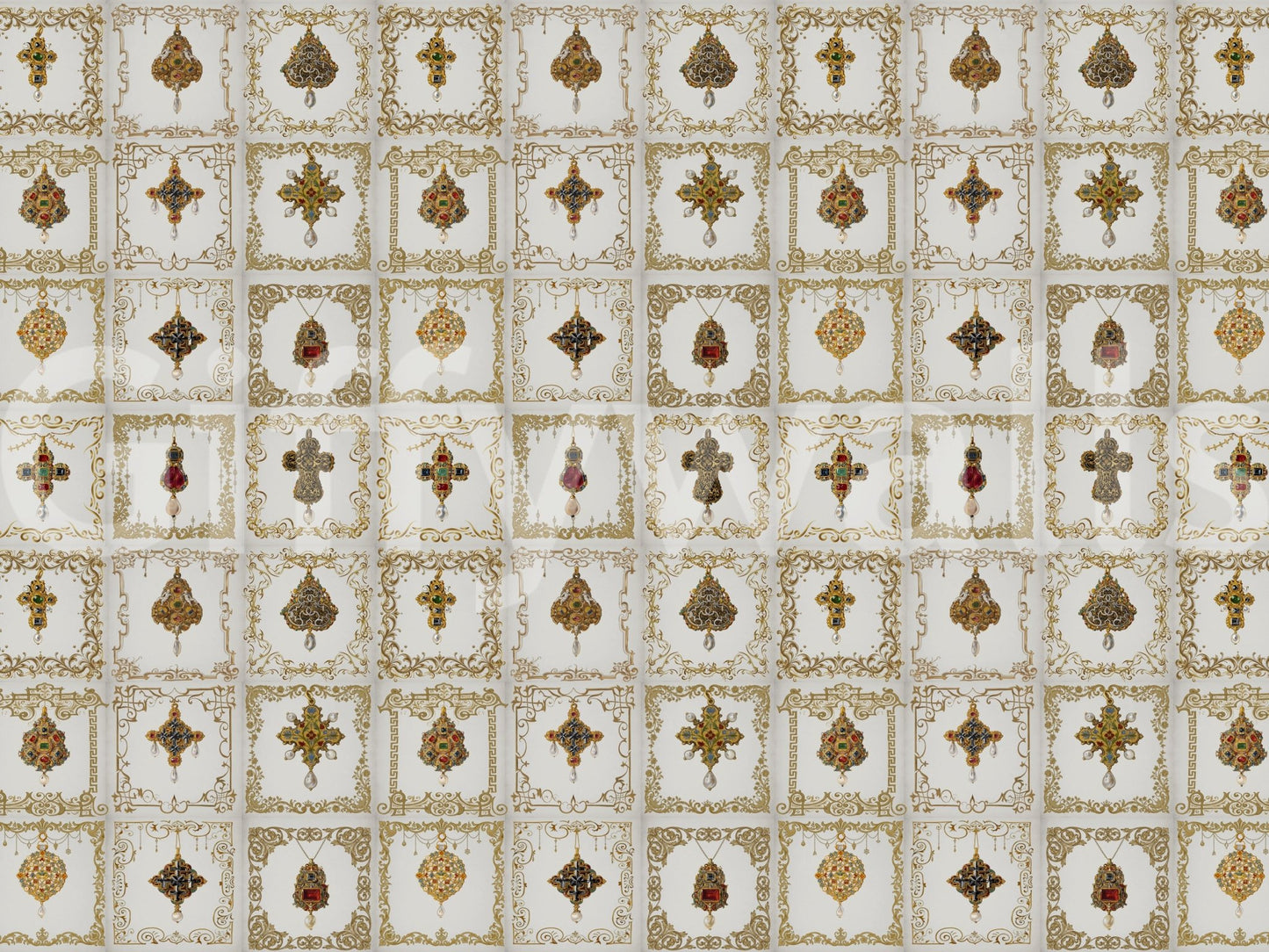 Fototapet cu model elegant și bijuterii