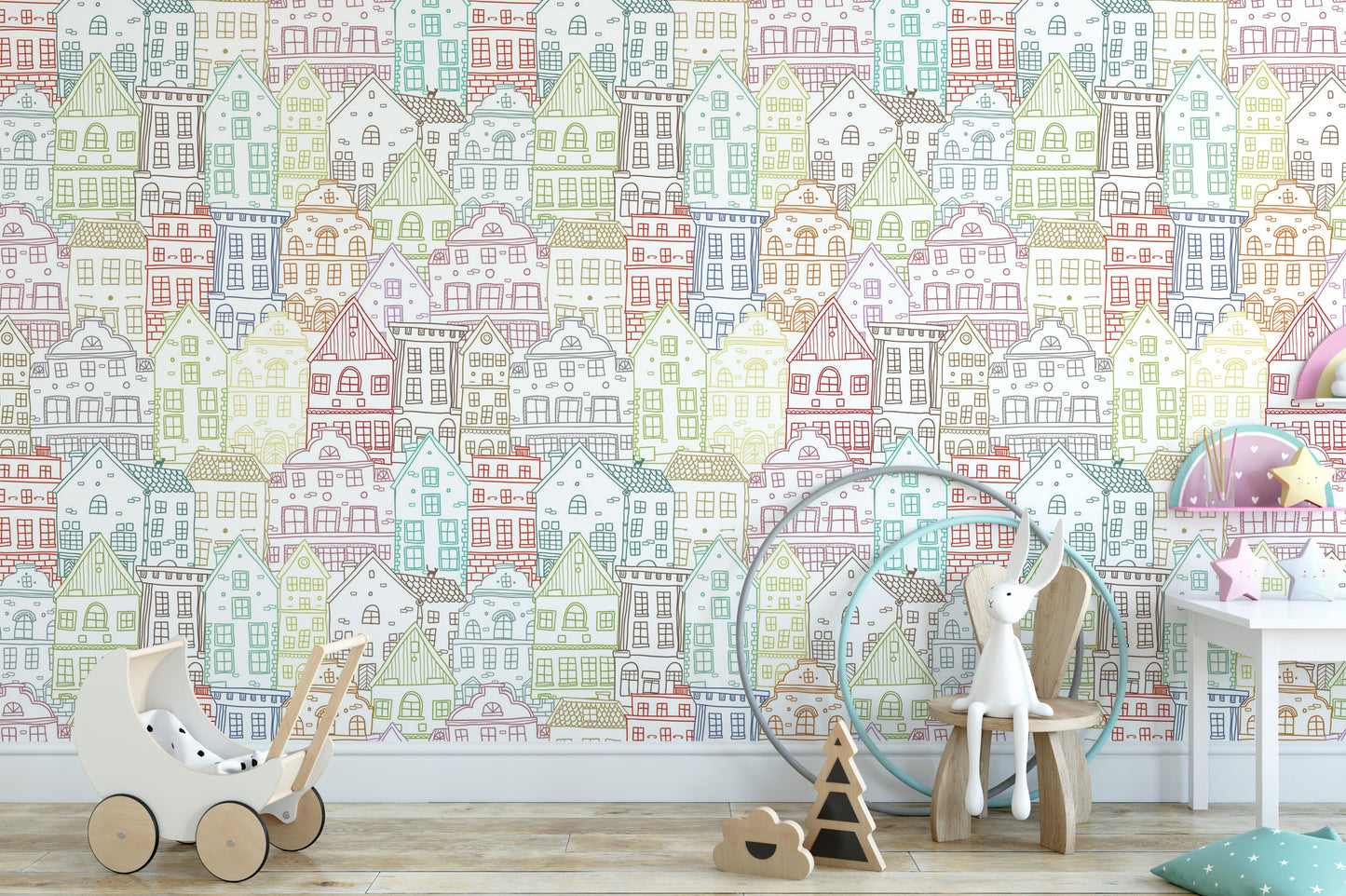 Create energy with Kaleidoscope Townscape Mural