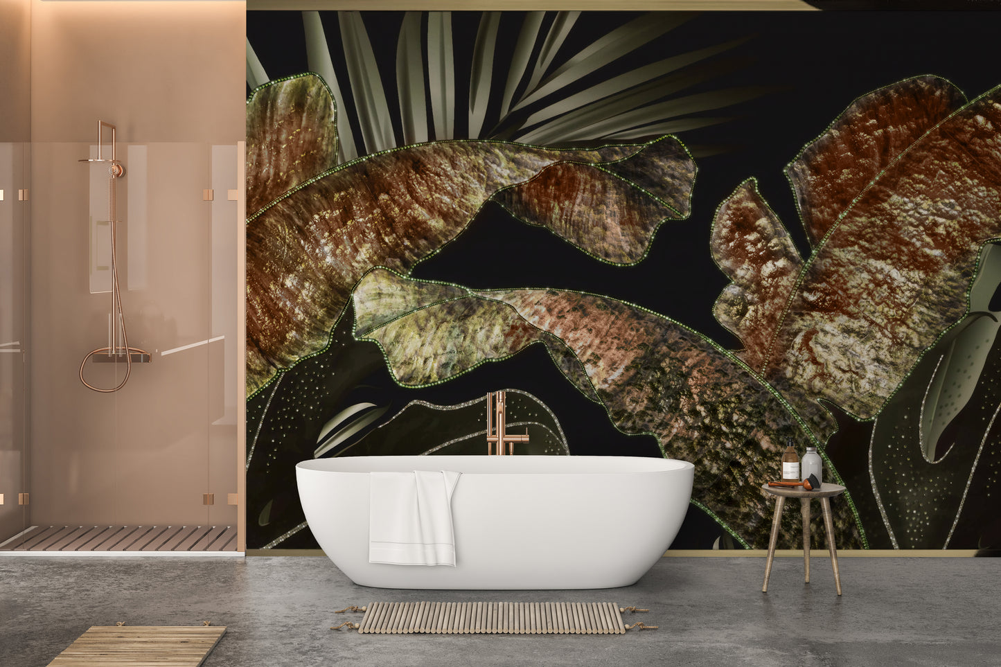 Tropical Leaf Print Wallpaper Mural