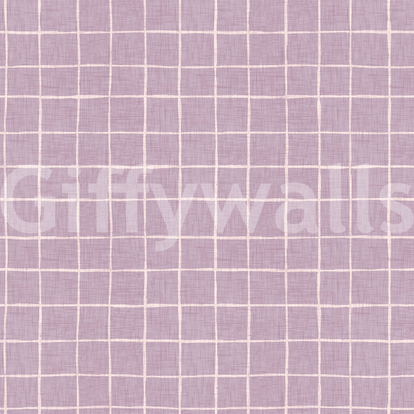 Lavender Linen Grid Wallpaper