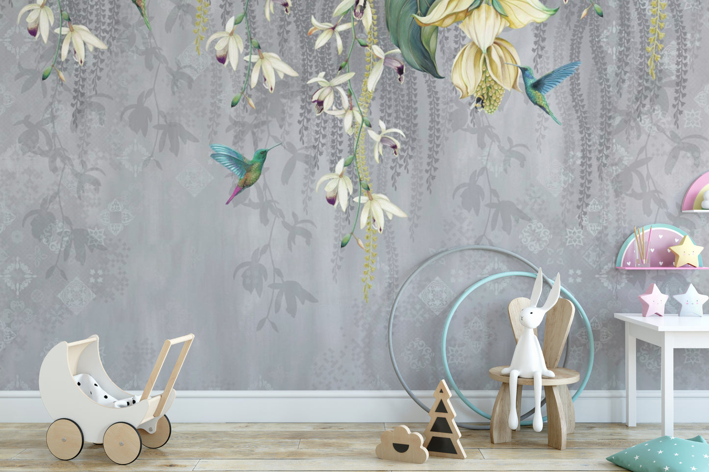 Dreamy Floral Accent Wall