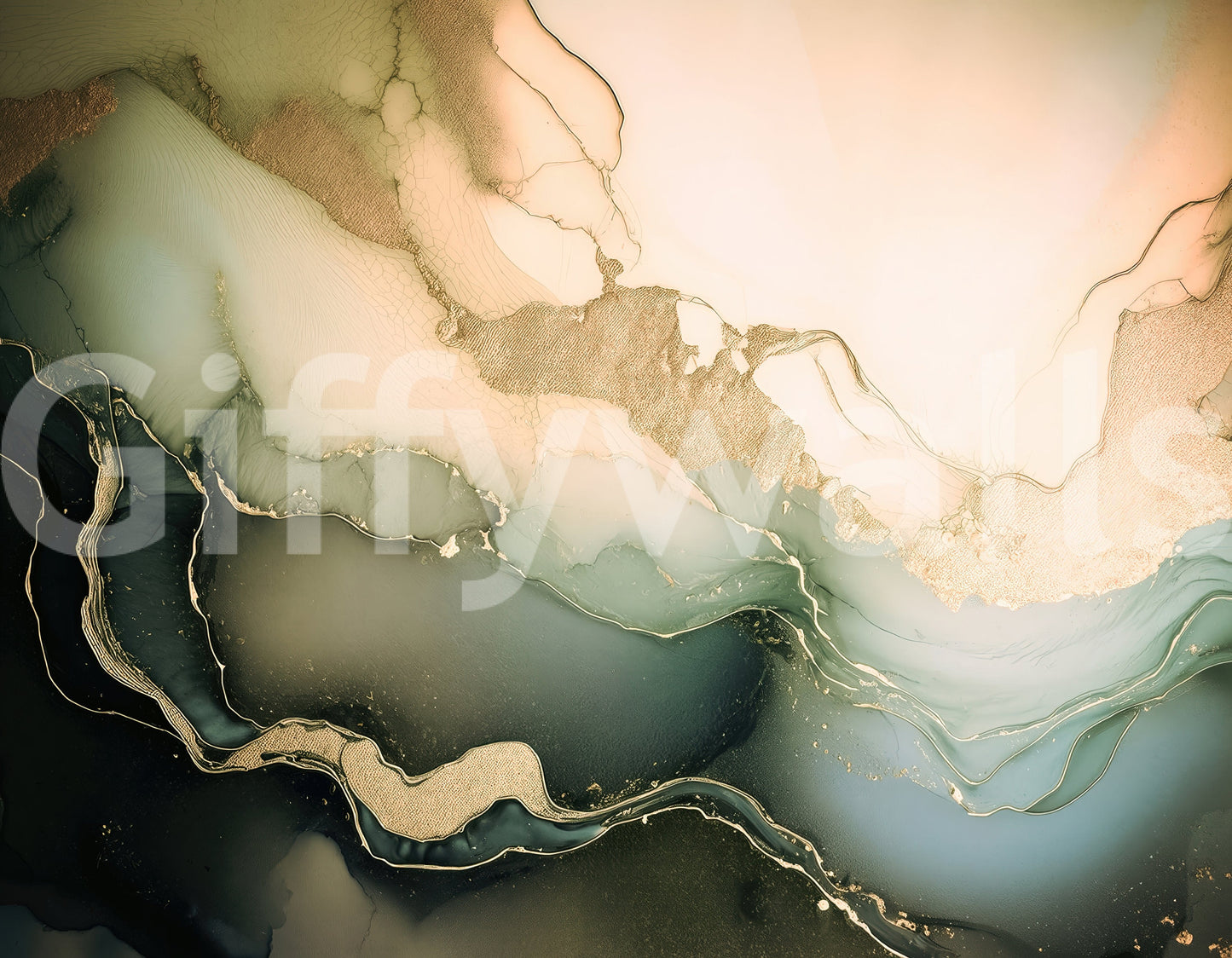 Dreamy Mineral Layers Wall Mural