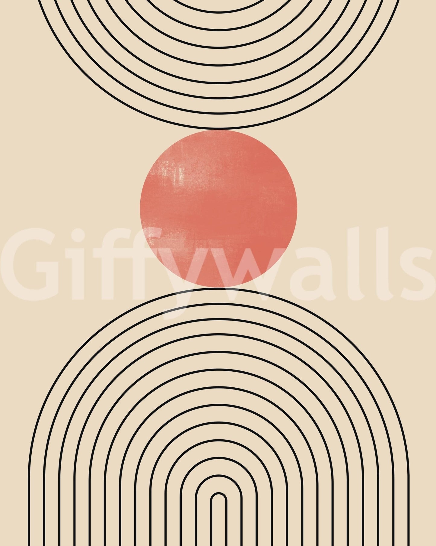 Mid - Century Modern Minimalism Wall Mural