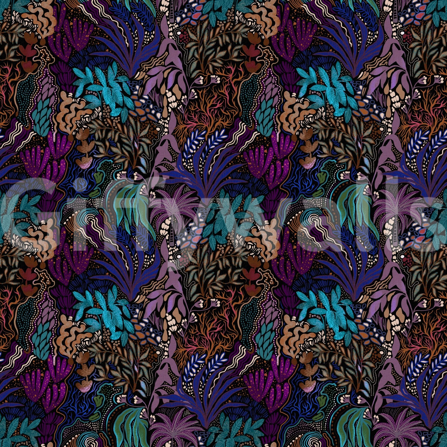 A high-quality exotic forest wall mural for walls.