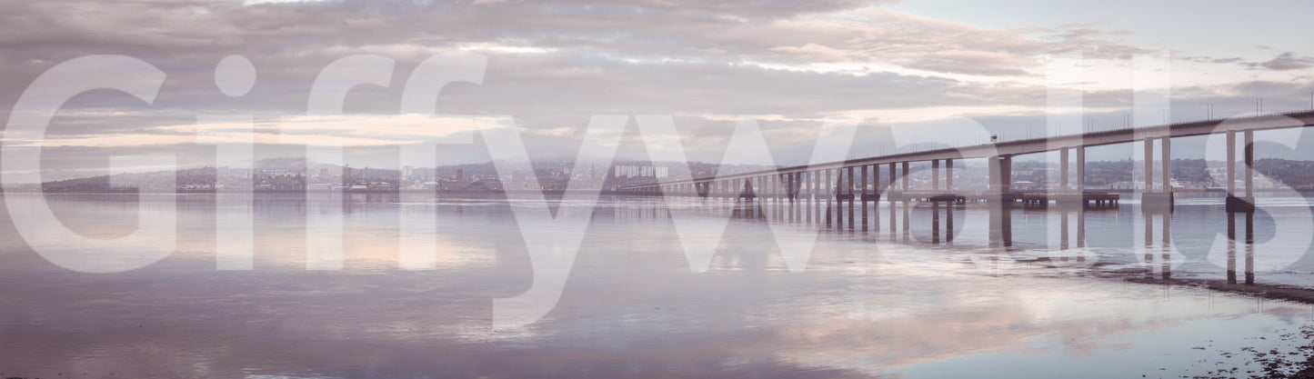 Office decor wallpaper Misty Bridge abstract modern perspective