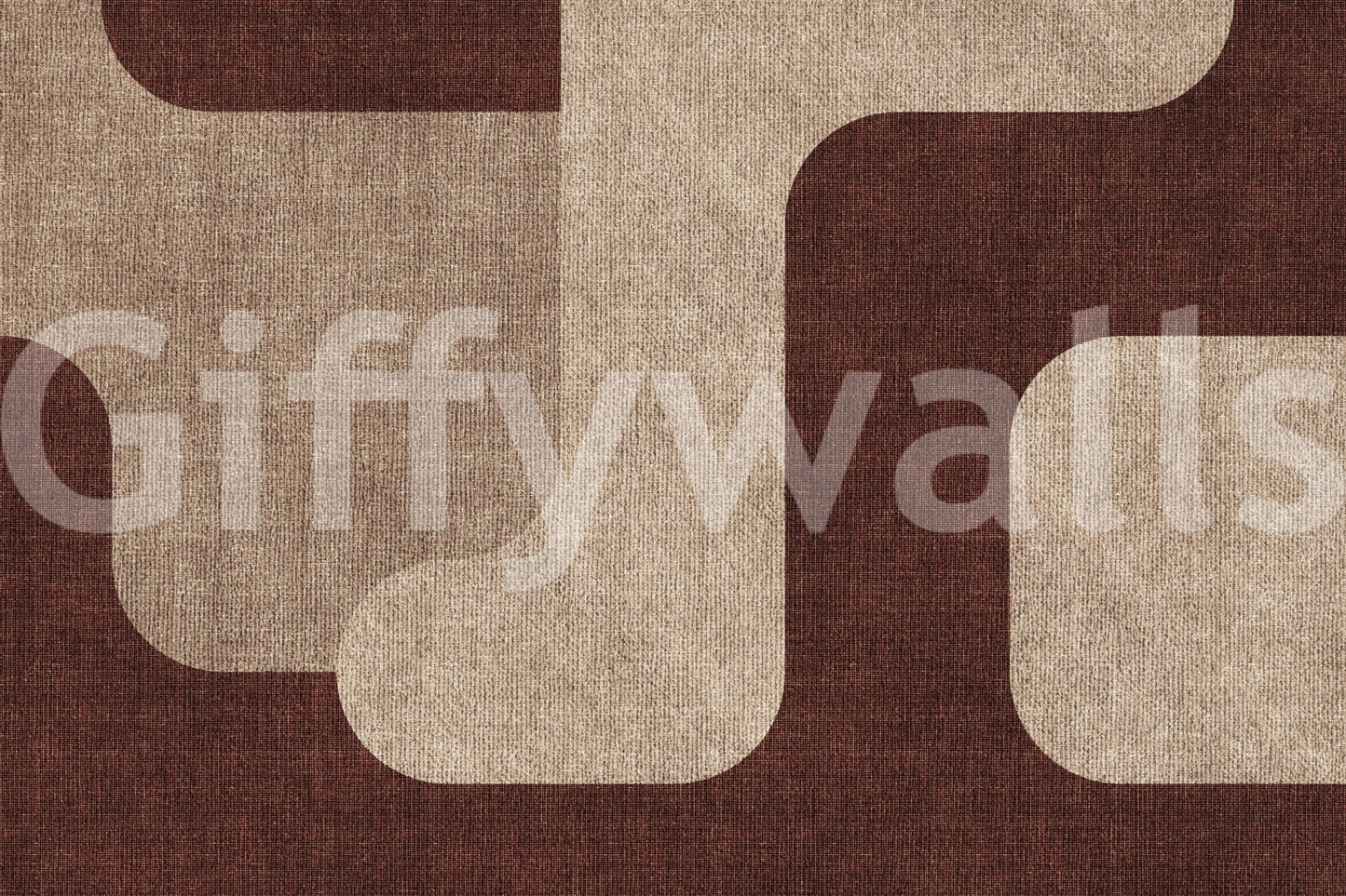 Mocha Curves Design abstract art wall mural.