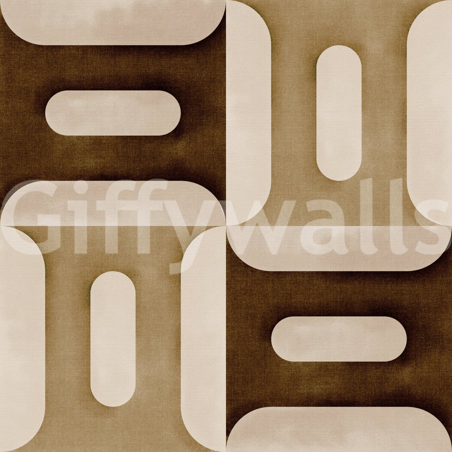 Modern Textured Geometries Earthy Wallpaper