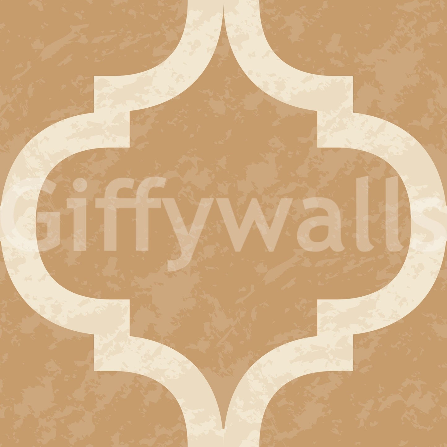 Cozy tan wallpaper for walls with classic ogee design