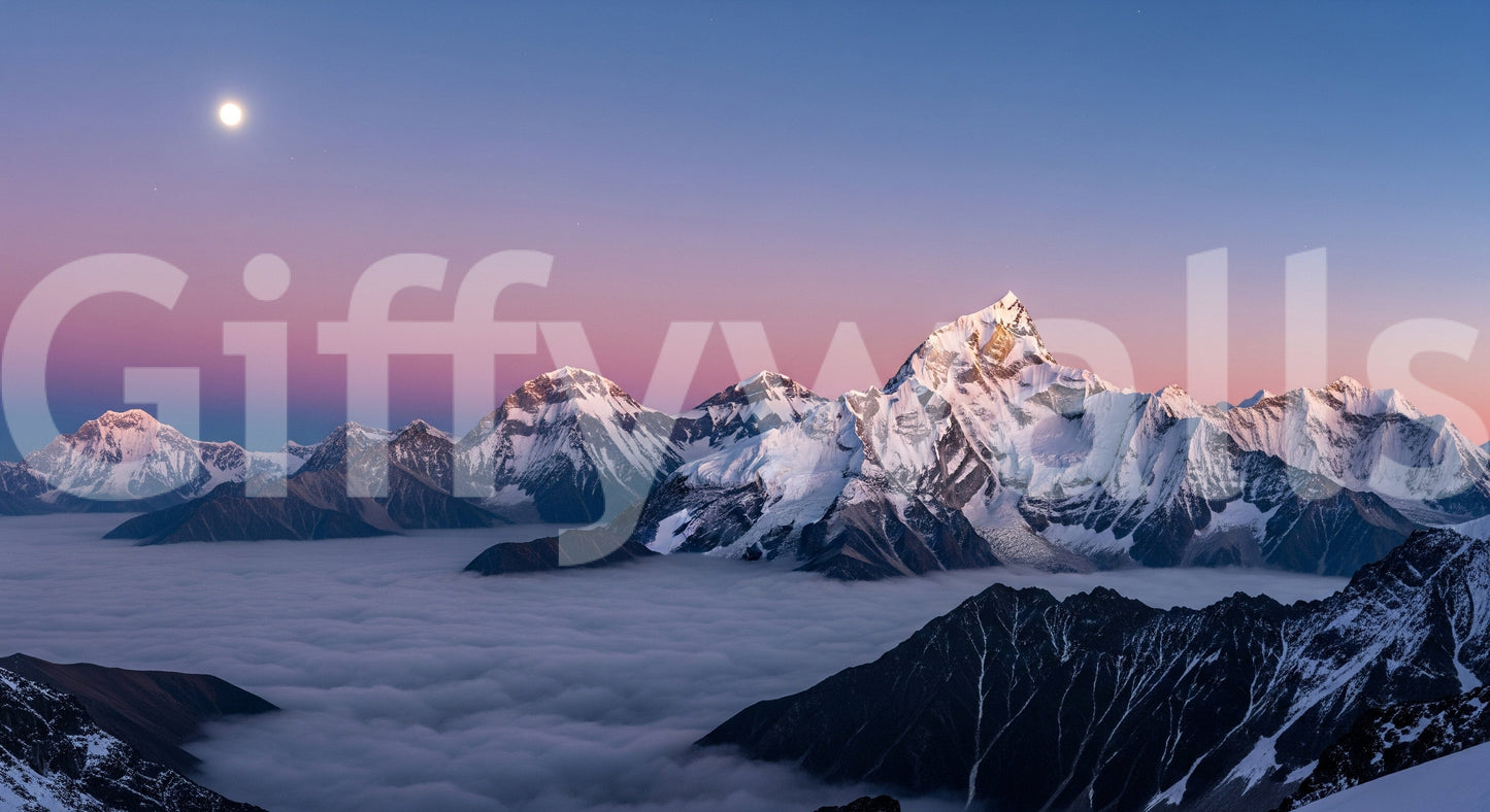 Large format Summit Serenity Wall Mural for a contemporary home styling project.