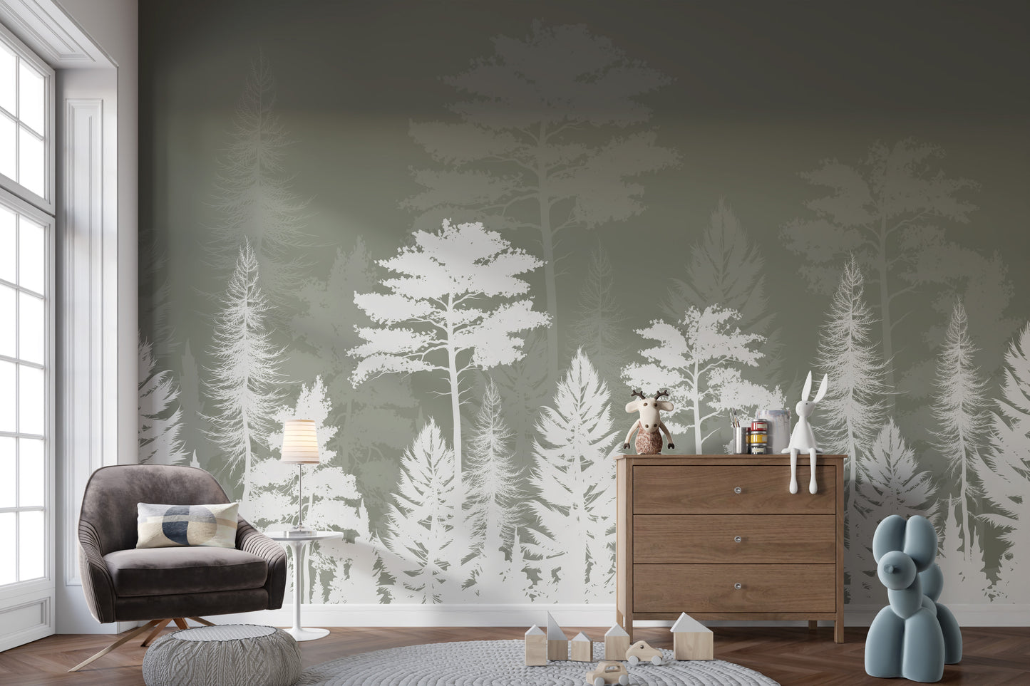 Eerie Woods Scenic Wallpaper