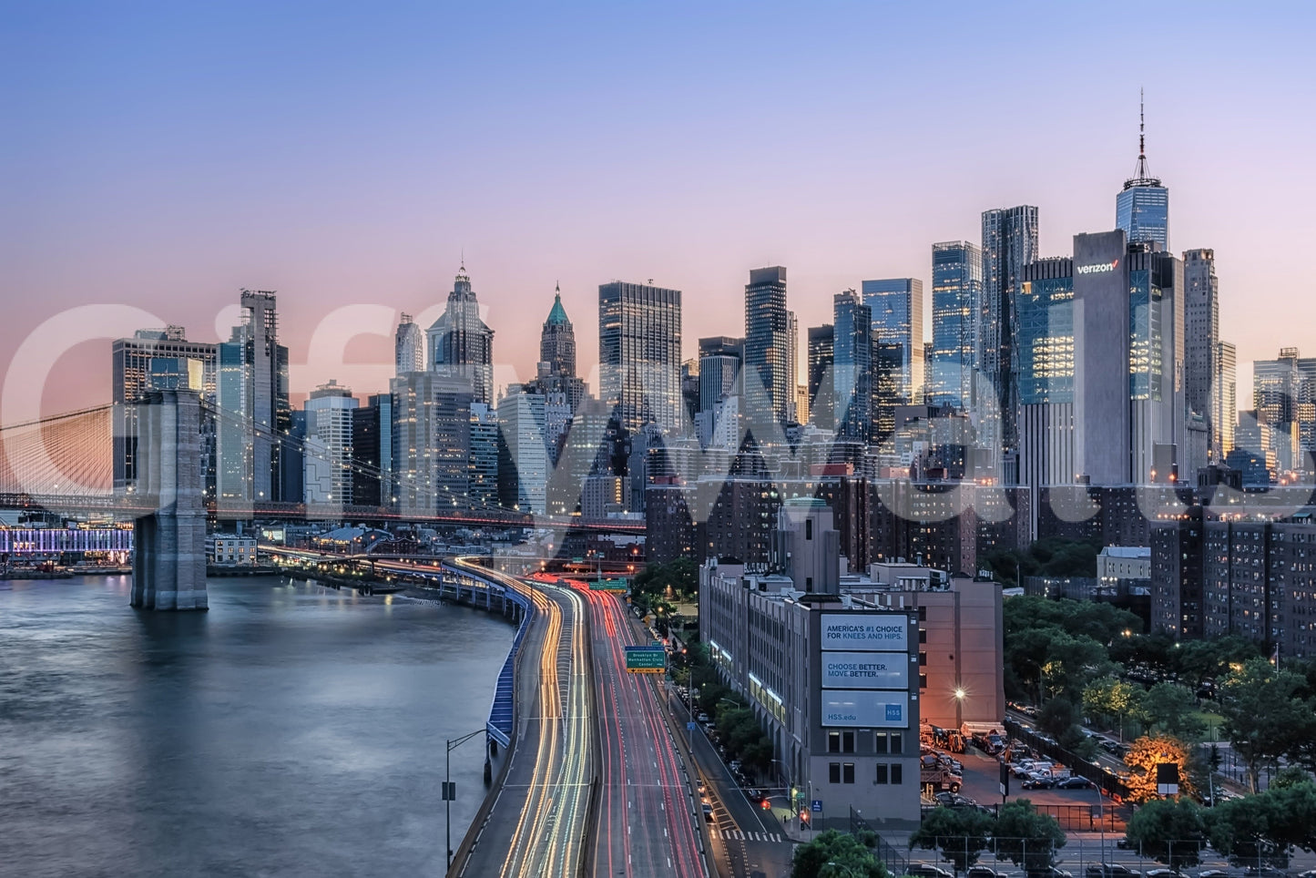 Captivating NYC Skyline Dusk wallpaper for walls Manhattan skyline.