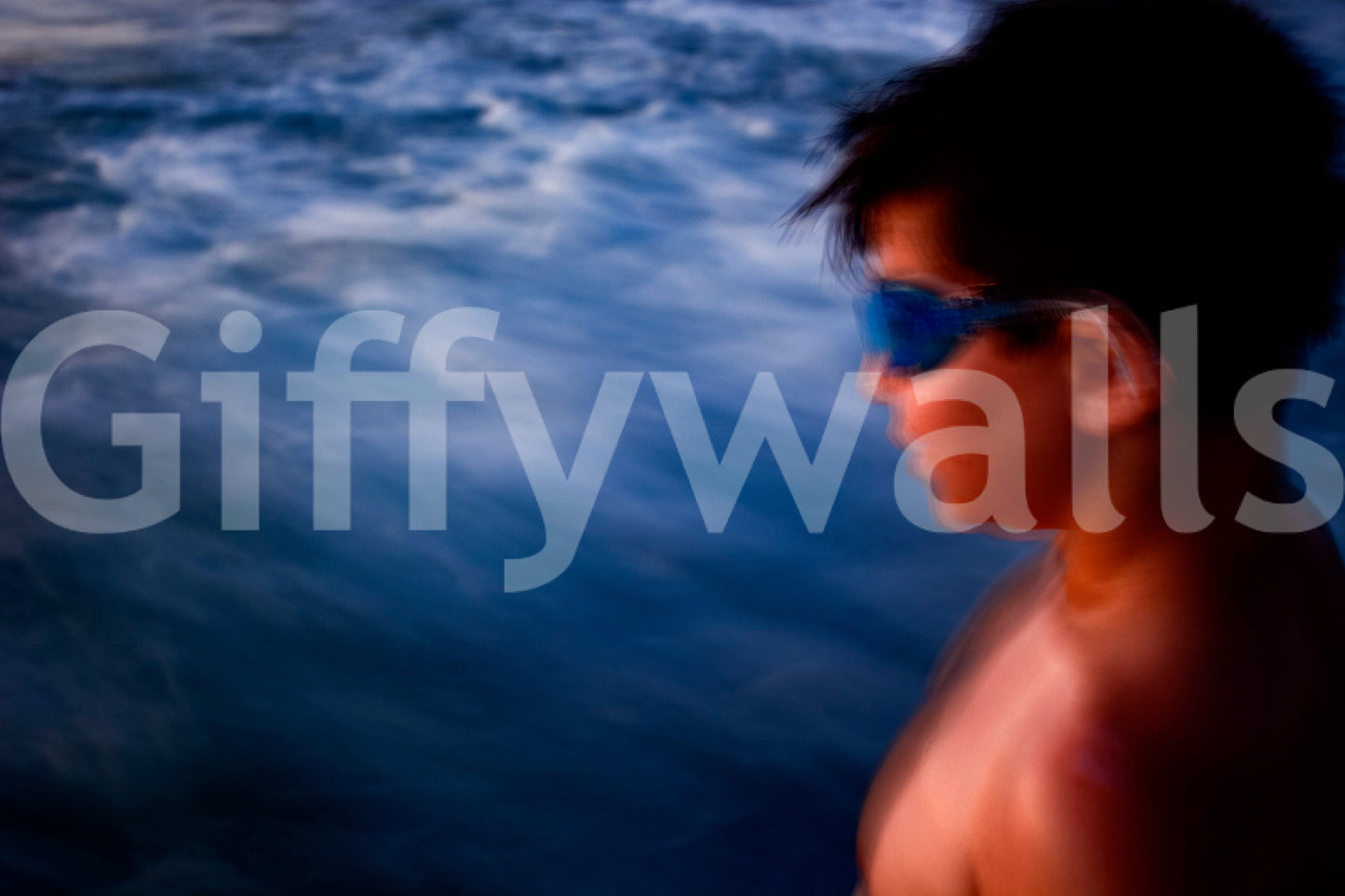 A high-quality serene ocean wall mural for walls.