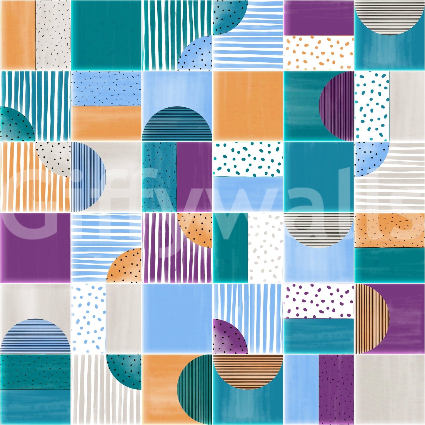 Modern geometric party wallpaper