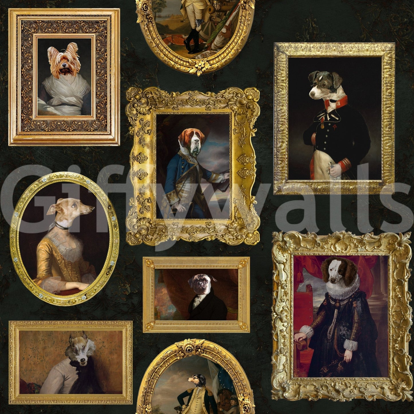 Artistic and unique animal-themed wallpaper.