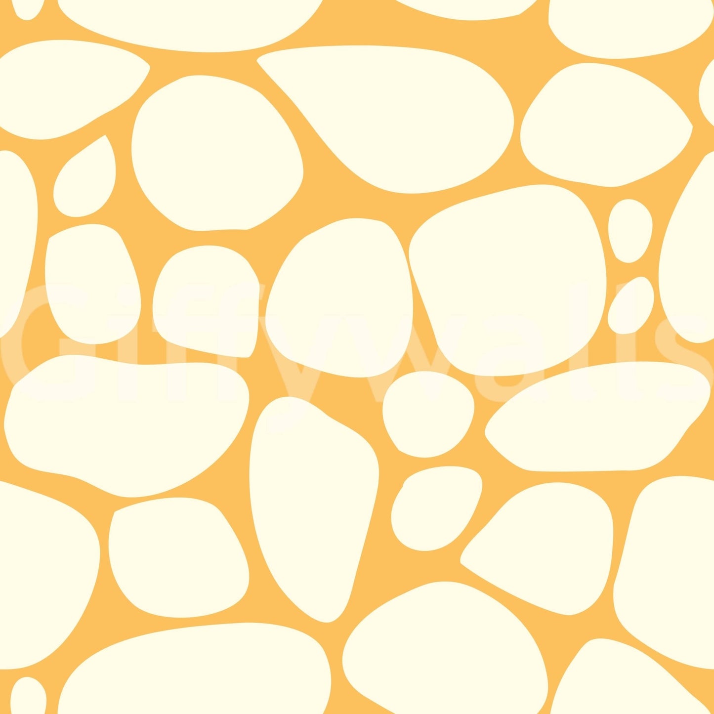 Smooth stone pattern wallpaper in mustard.