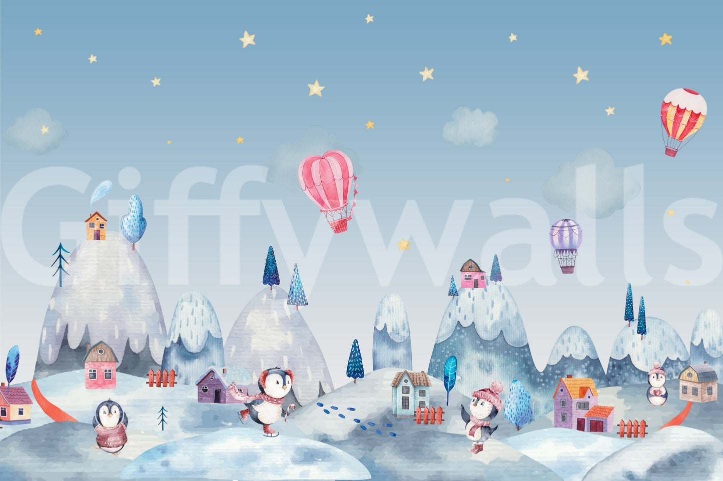 The style is a soft-focus illustration or a painterly design.