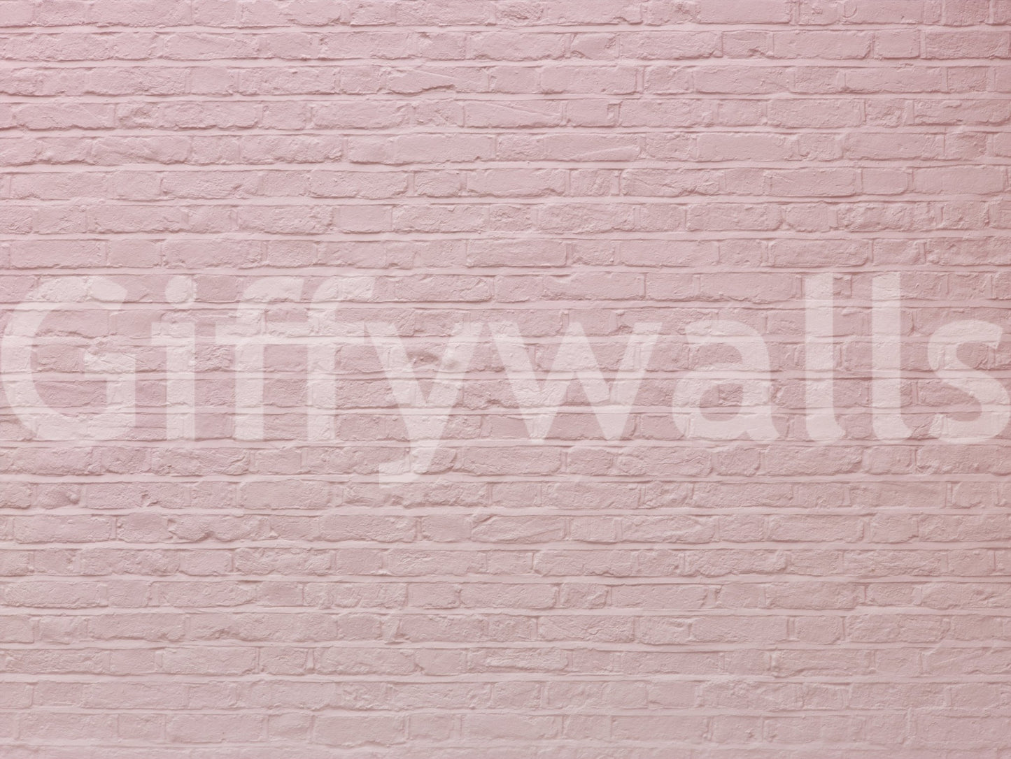 Serene pink brick wall mural for a peaceful vibe