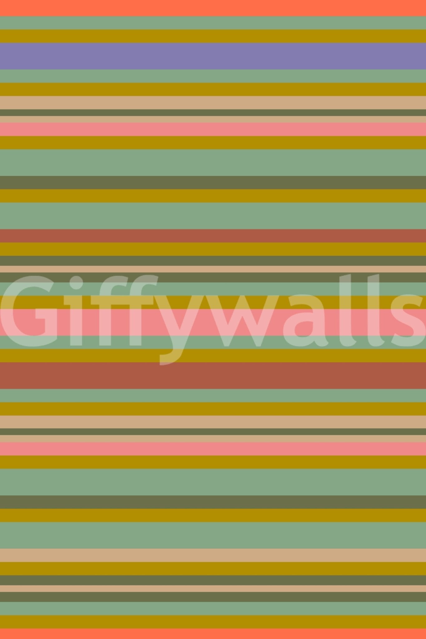 Playtime Stripes decorative paper, vertical perspective, bold striping pattern.