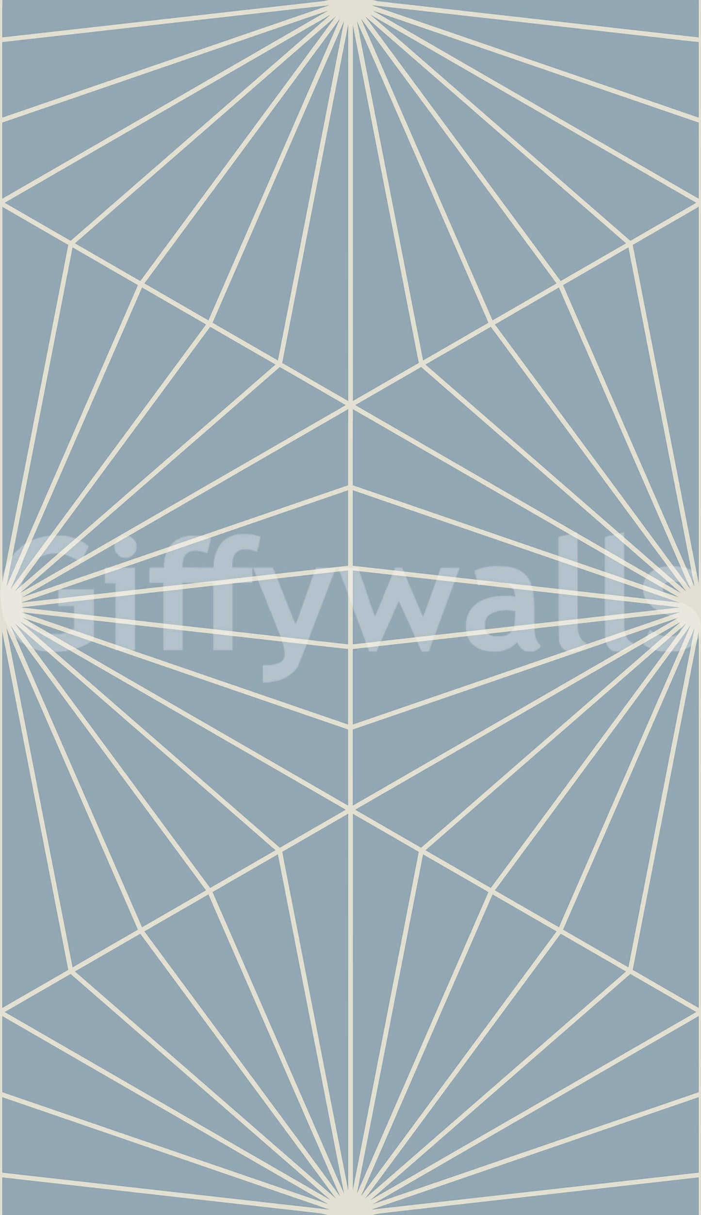 Striking Art Deco inspired Radiance mural showcasing subtle geometry.