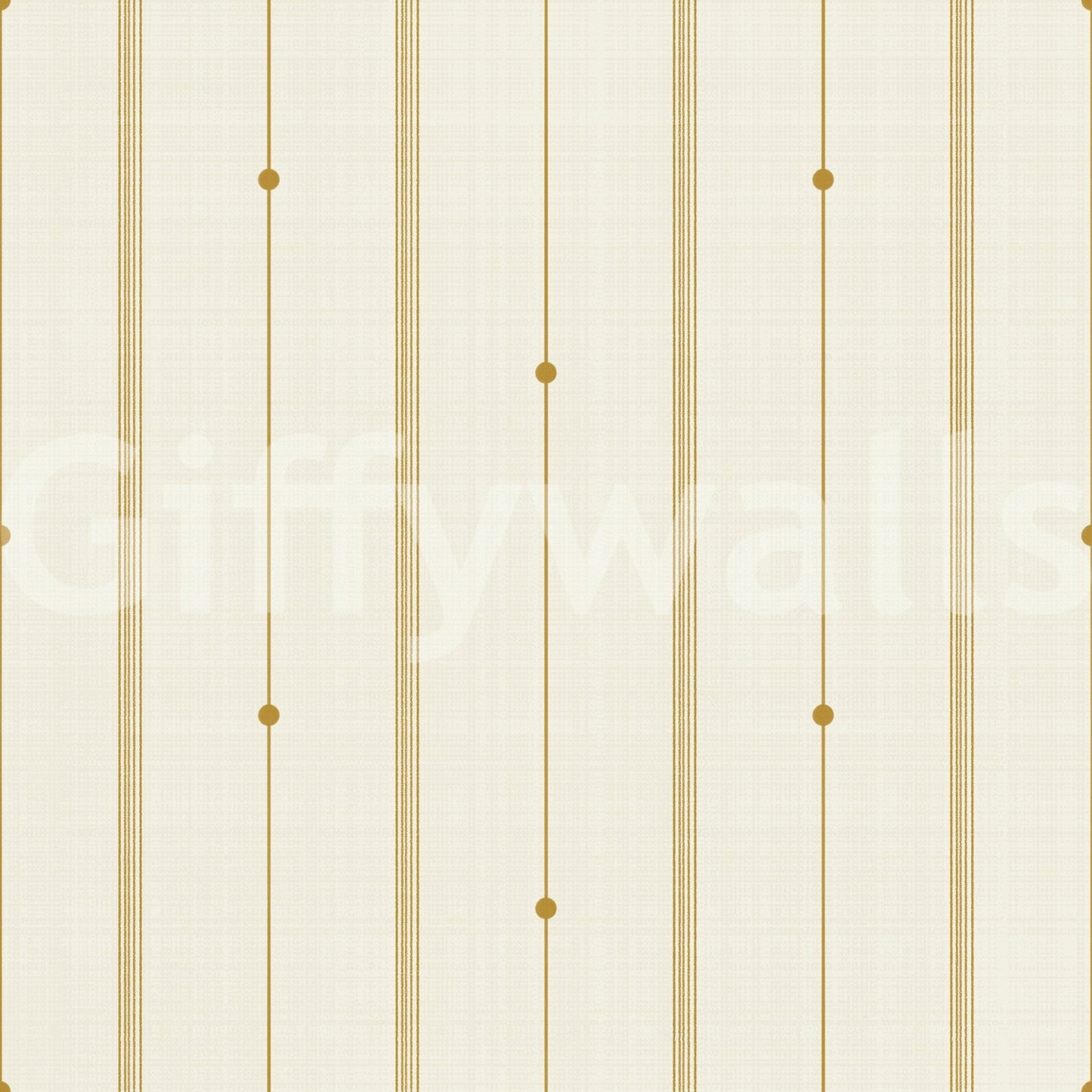 Cozy buttercream and mustard striped wallpaper for living spaces