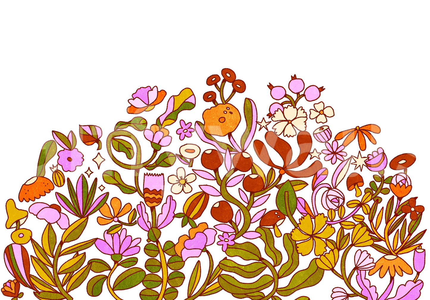 Retro-inspired wall mural design