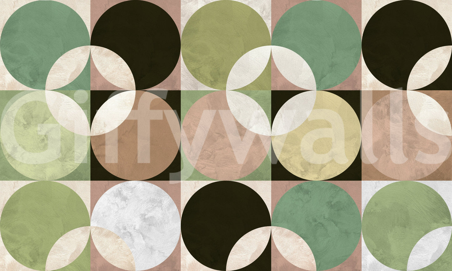 Retro Circle Harmony Wall Mural