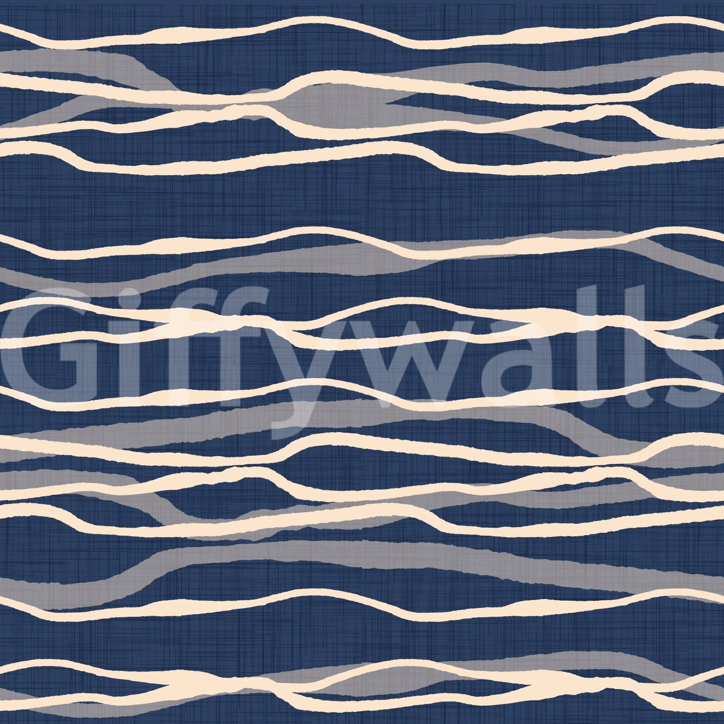 Soft nautical stripes for wall decor