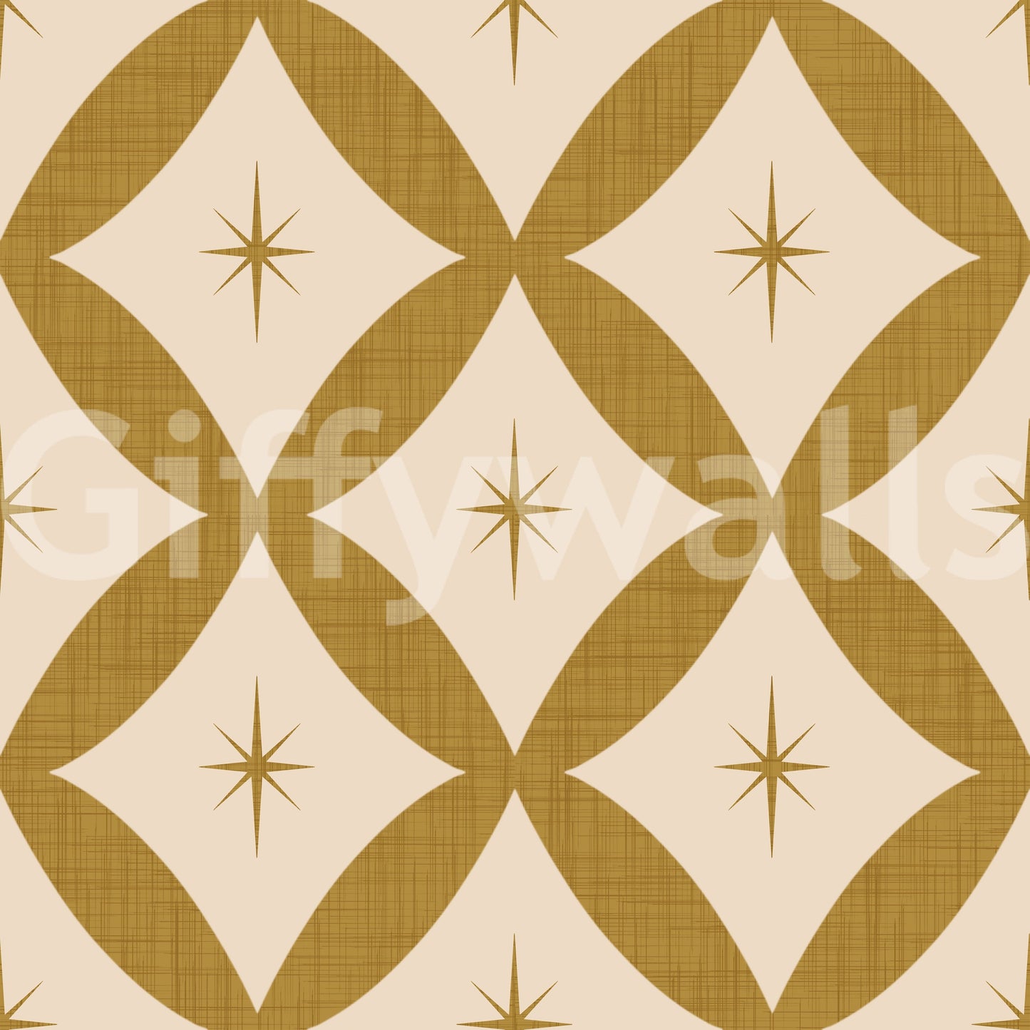 Golden Star Lattice Wallpaper -2995337