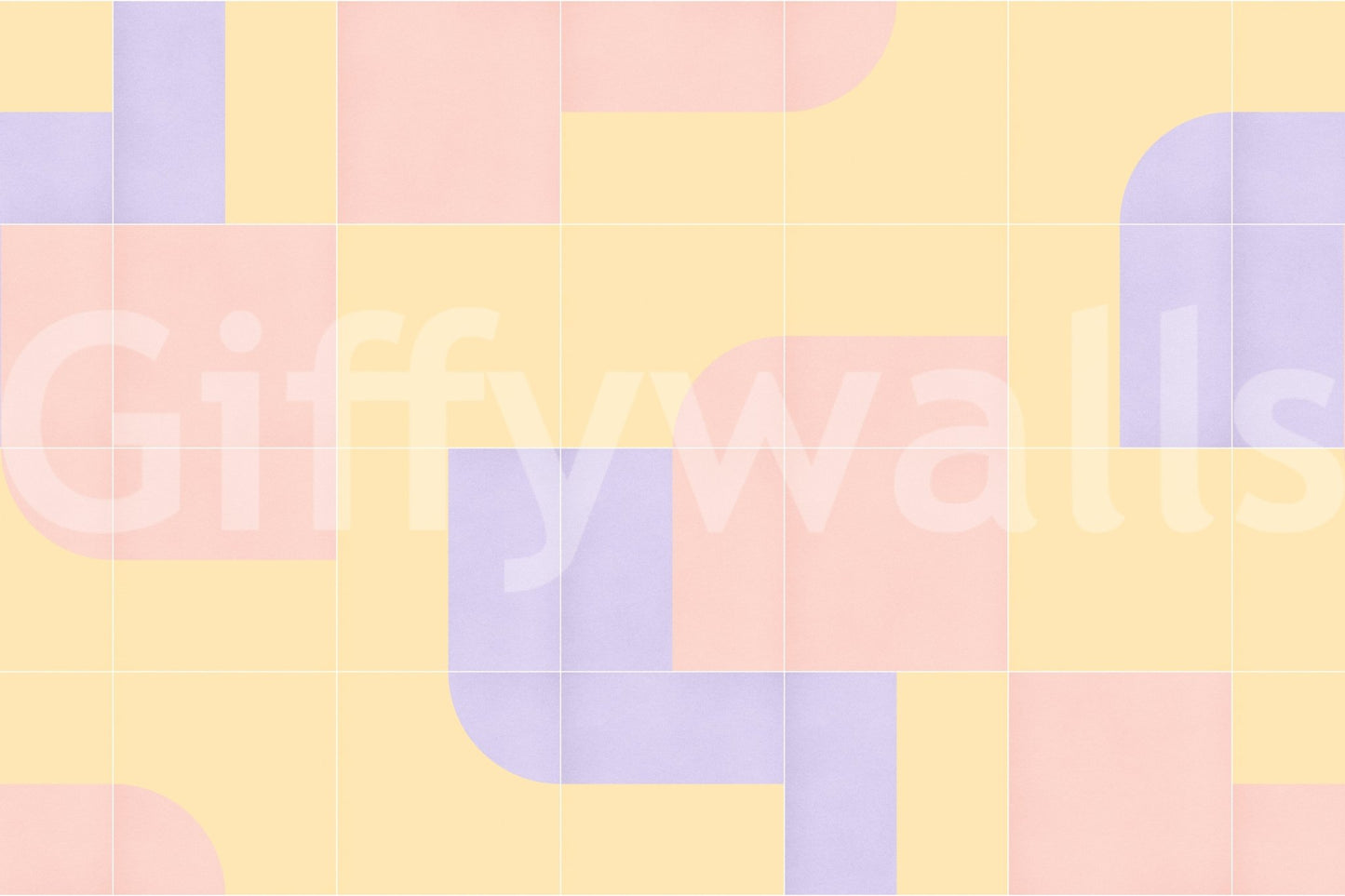 Warm-toned retro mural for walls