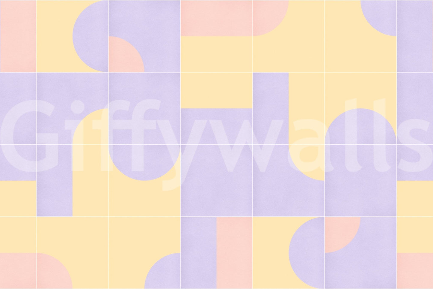 Soft blue and terracotta wall design