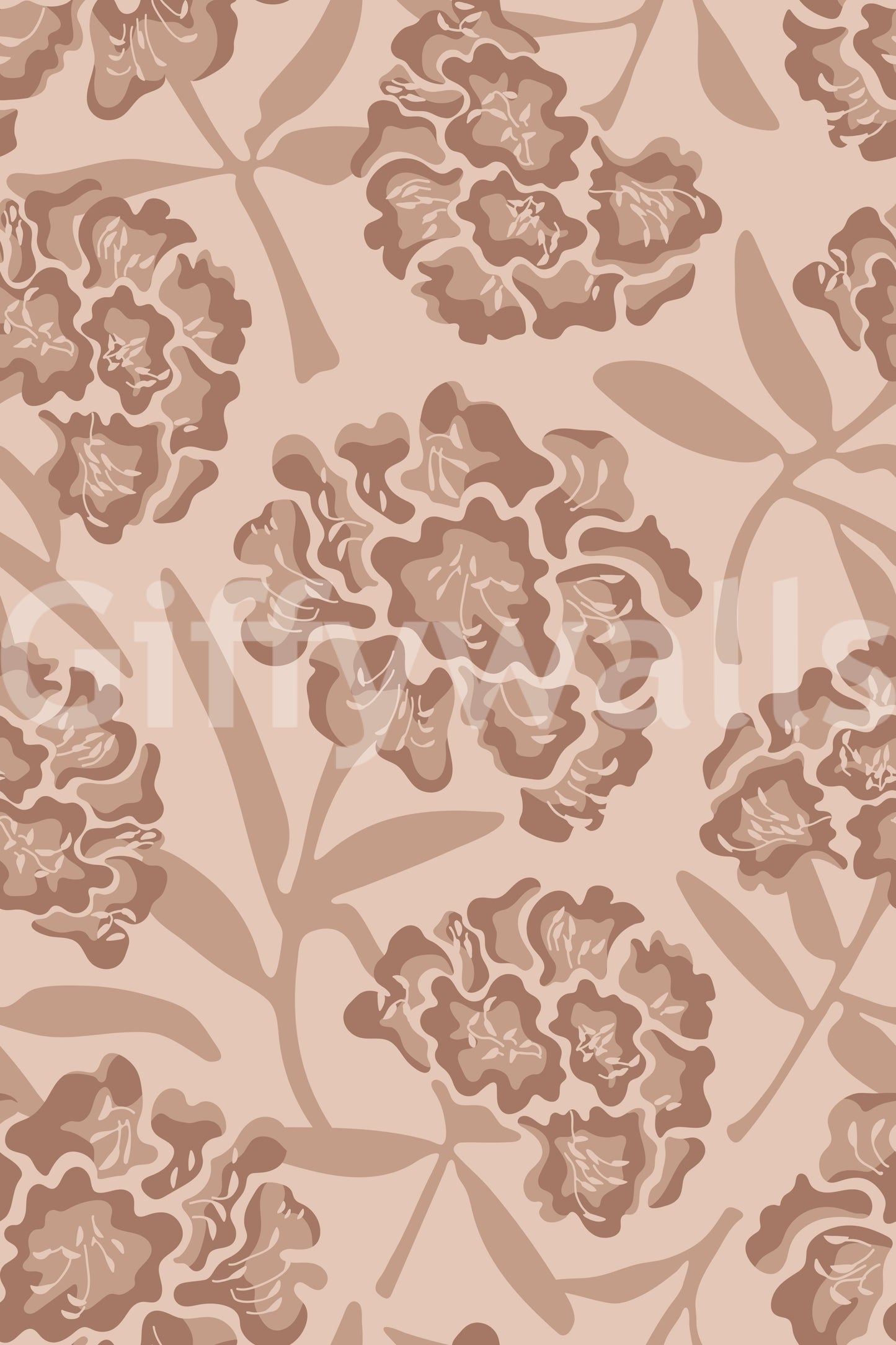 Soft tan flower wallpaper
