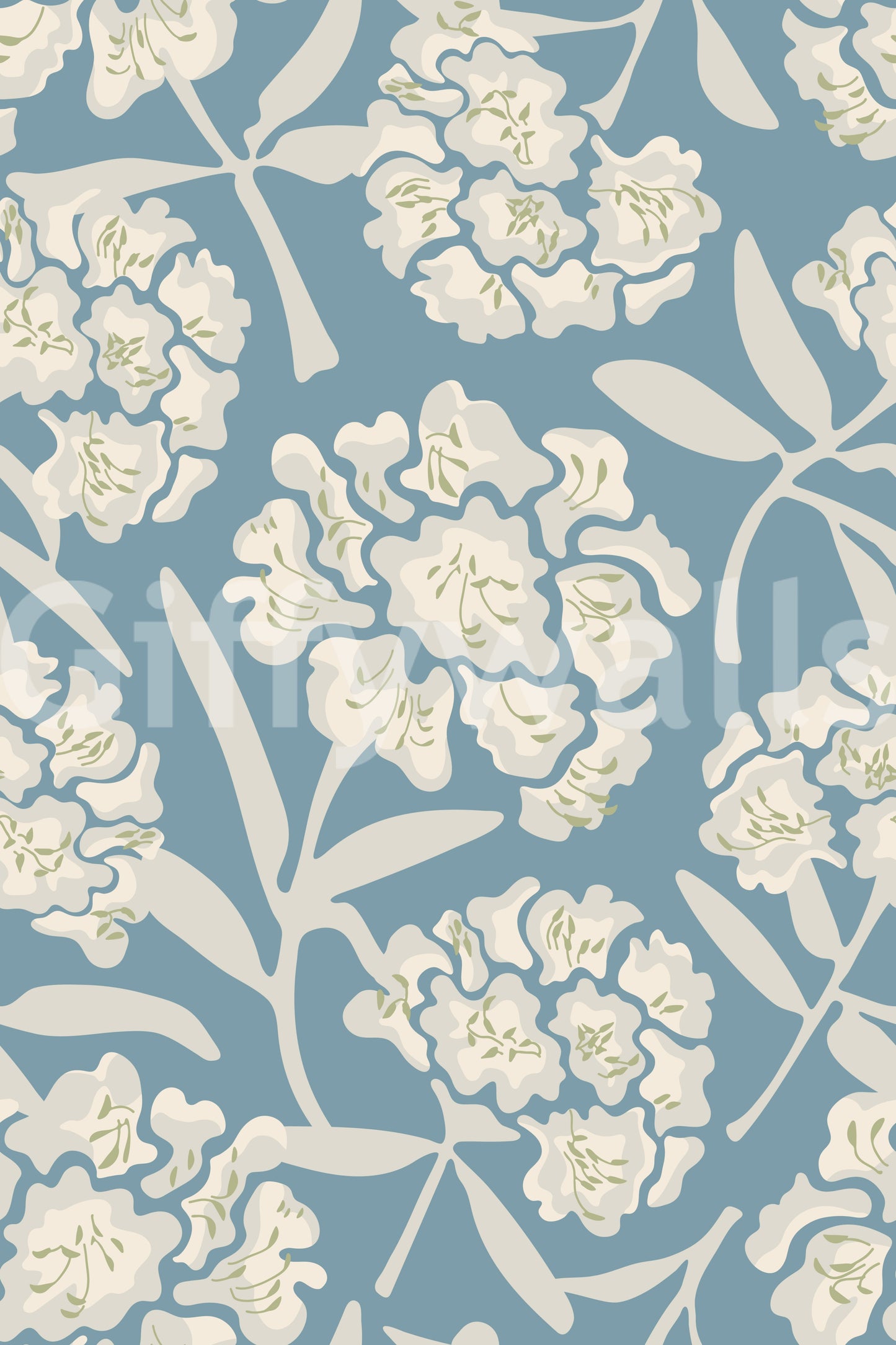 Gentle blue flower wallpaper