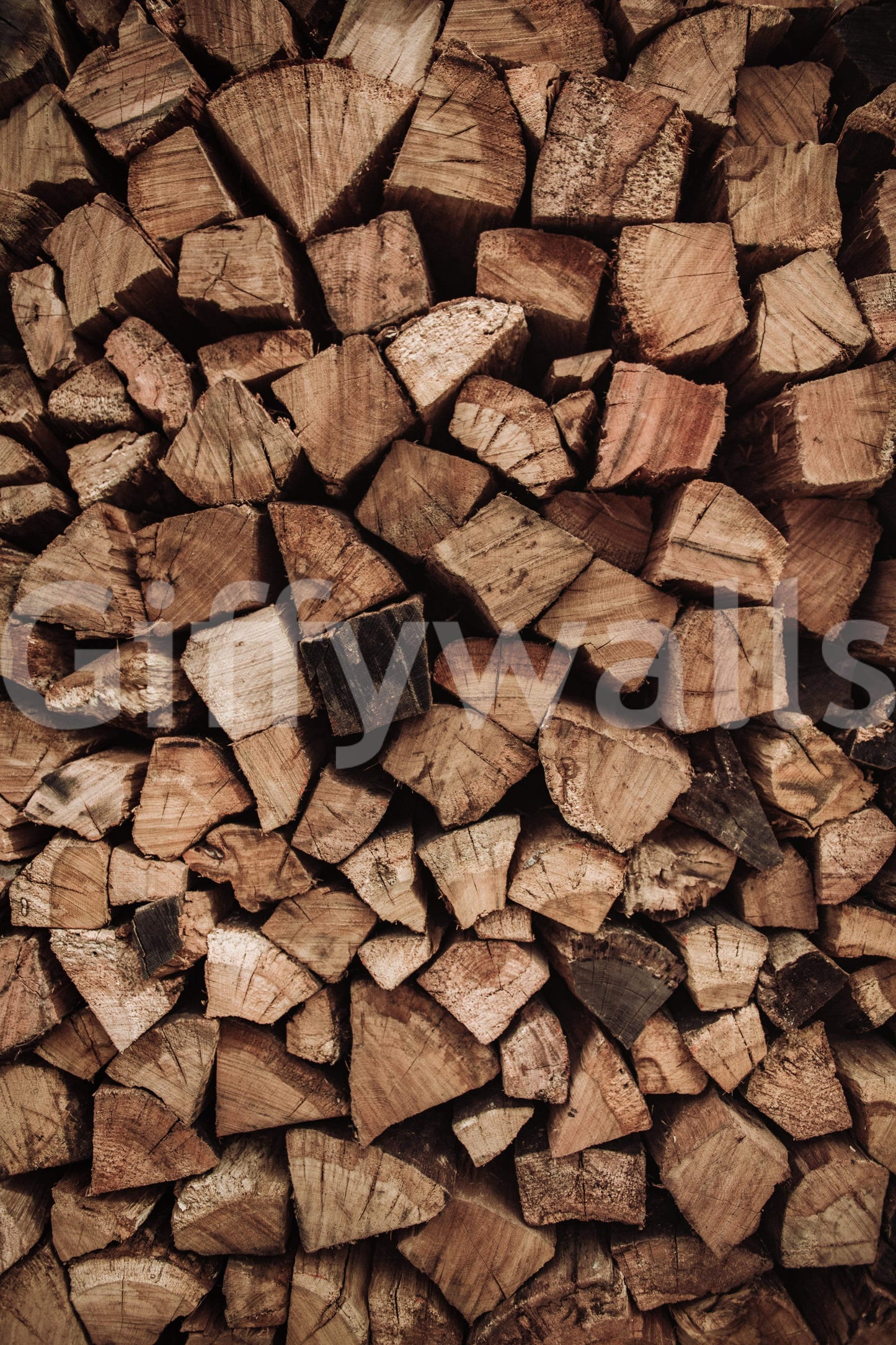 Woodpile Texture Wall Mural -2226414