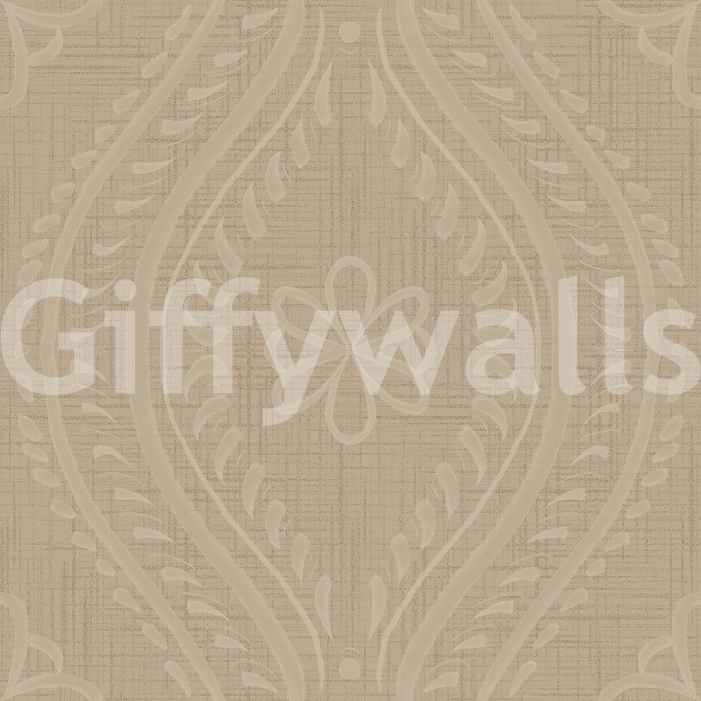 Faded traditional pattern wallpaper in warm neutrals