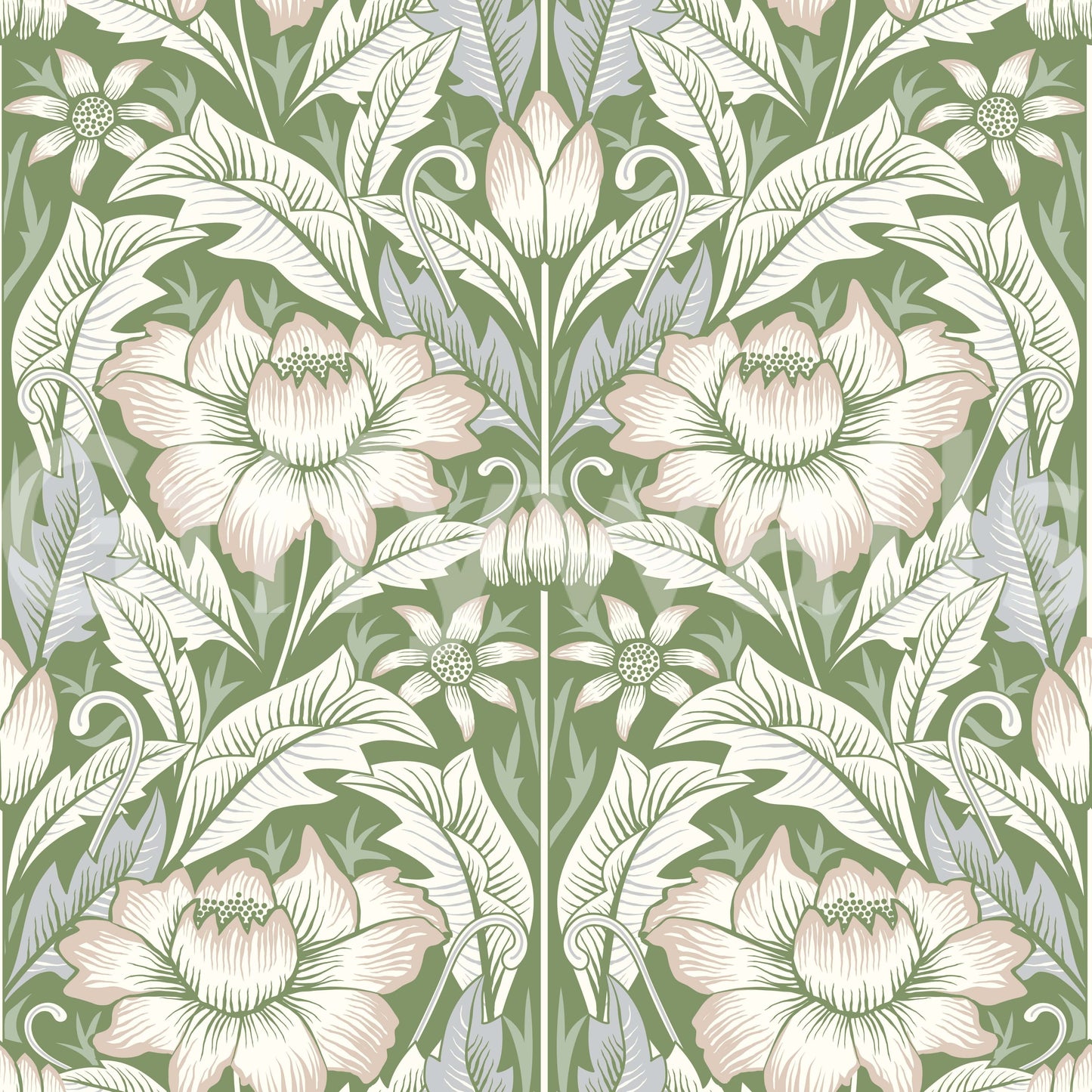 Timeless Garden – Sage Green Wallpaper