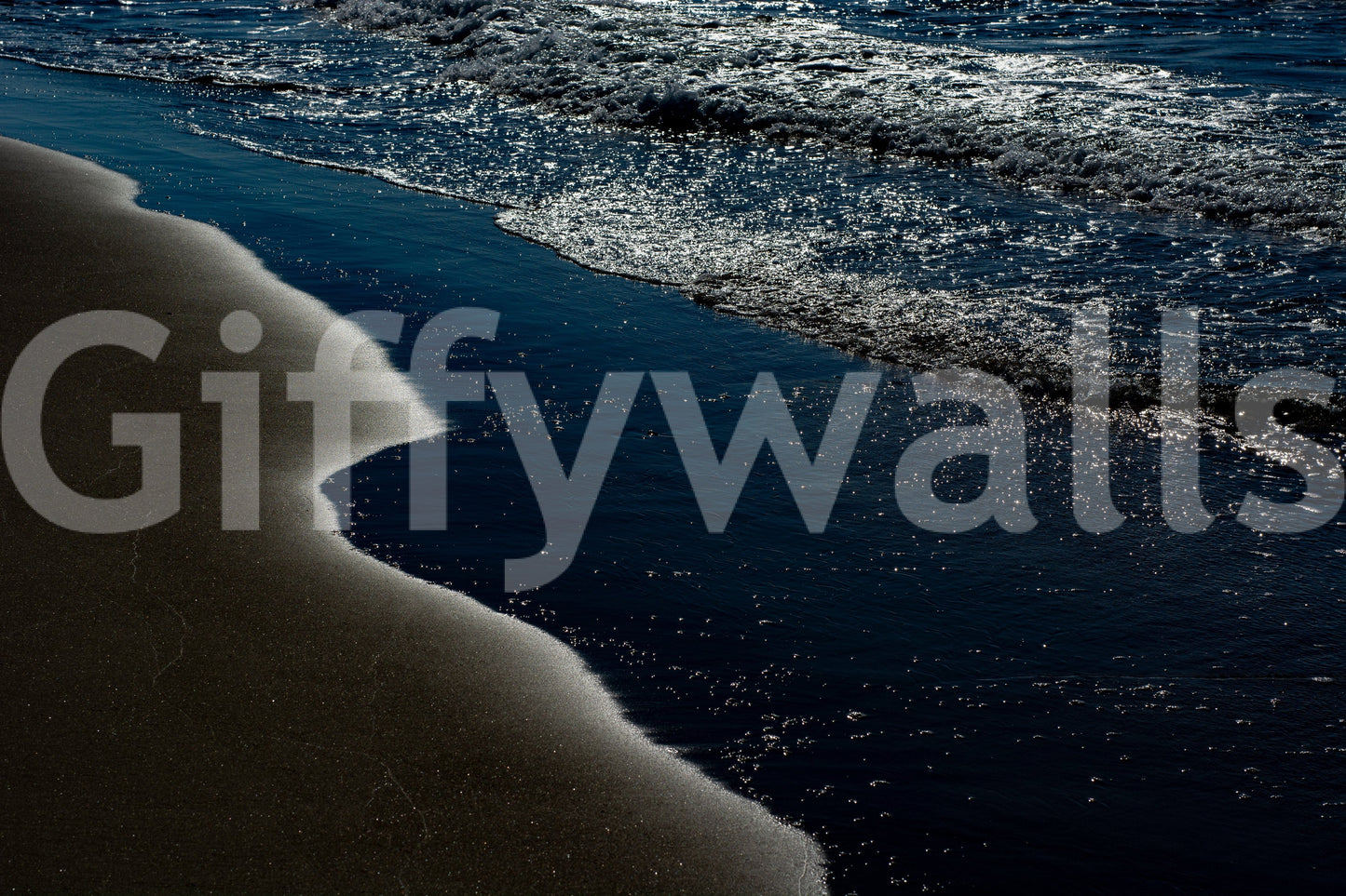 A high-quality serene beach wall mural for walls.