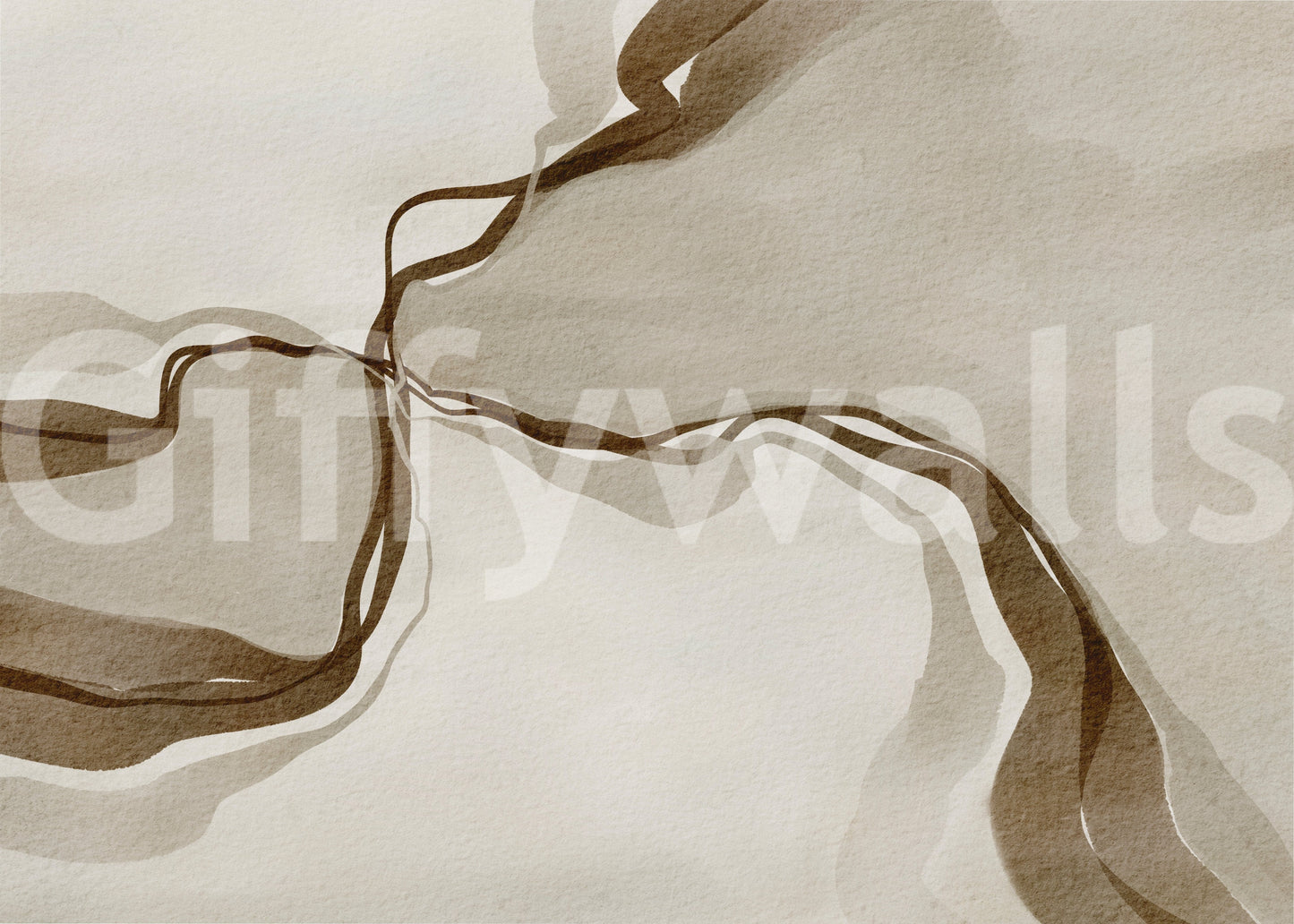 Whispers of Sepia graphic combining smoky umber drifts with negative space.