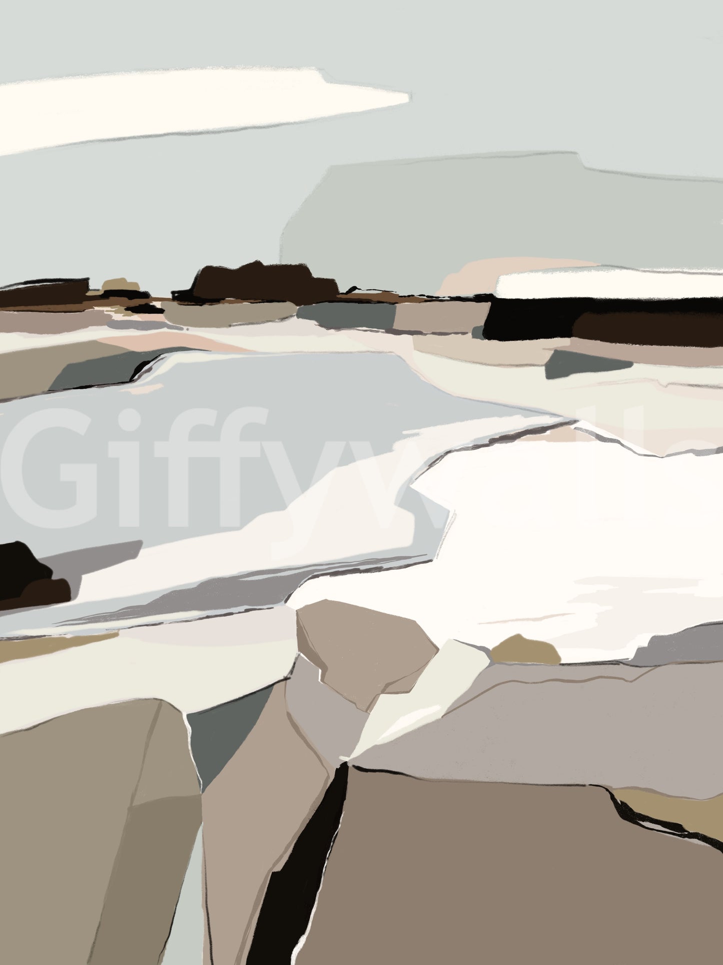 Peaceful modern design wallpaper