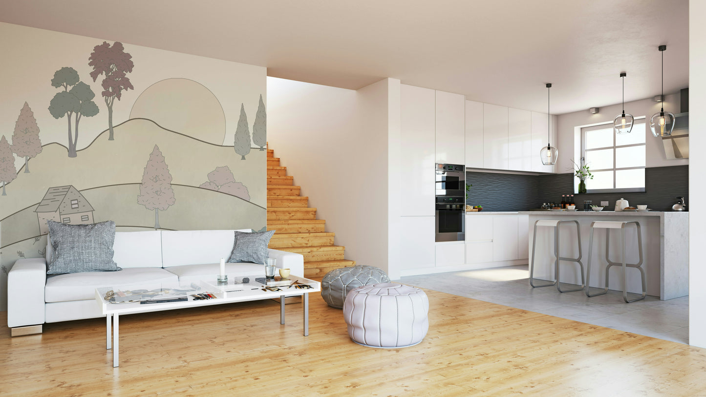 Fond d'écran de campagne de campagne serein