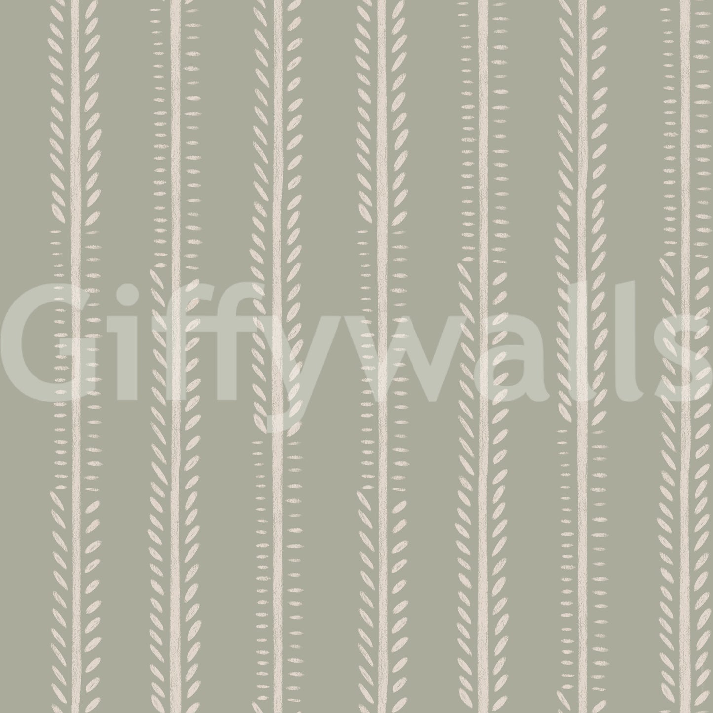 Serene Sage Stripes Wallpaper