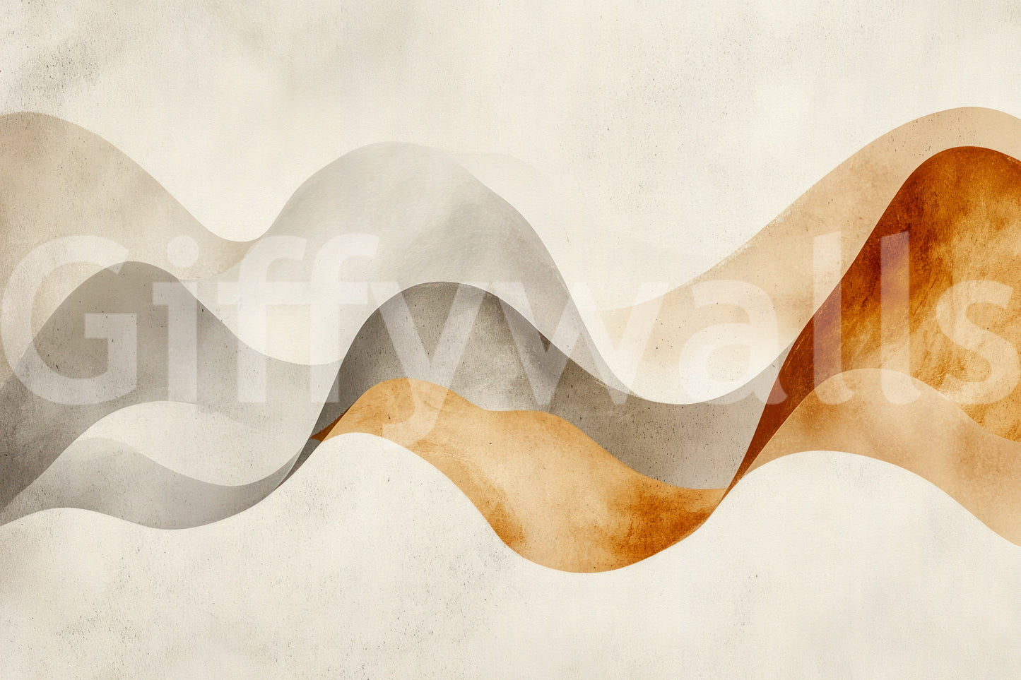 Neutral tone wallpaper mural